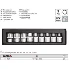 YATO YT-0521 Dugókulcs készlet 9 részes külső Torx 1/2" E10-E24 CrV