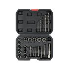 YATO YT-05893 Roncsolt-, törtcsavar kiszedő és fúró készlet 26 részes 3/8