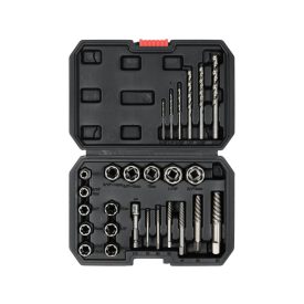   YATO YT-05893 Roncsolt-, törtcsavar kiszedő és fúró készlet 26 részes 3/8