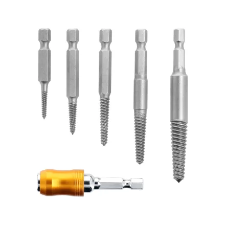 YATO YT-05903 Roncsolt csavarkiszedő készlet 1/4 col (6,3mm) bitbefogással 6 részes