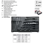 YATO YT-0591 Törtcsavar kiszedő és fúró készlet 12 részes M3-M24