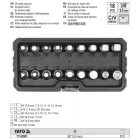YATO YT-05991 Olajleeresztő kulcs készlet 18 részes 3/8" CrV