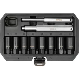   YATO YT-060302 Gépi dugókulcs készlet 10 részes 18-25 mm biztonsági kerékcsavarokhoz