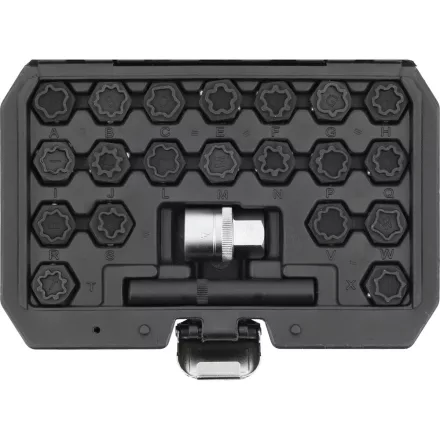 YATO YT-060304 Audi kerékőr csavar leszedő készlet 22 részes