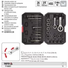 YATO YT-06037 Sérült csavar és anya kiszedő készlet 26 részes 3/8
