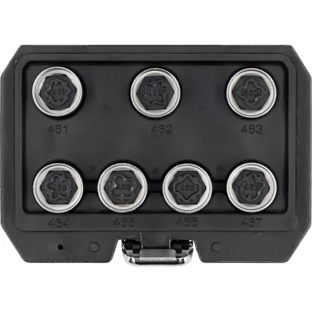 YATO YT-060395 Dugókulcs készlet 7 darabos Opel biztonsági kerékcsavarokhoz