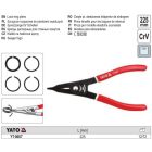 YATO YT-0607 Seeger fogó 225 mm csőrös külső