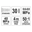 YATO YT-07068 Pneumatikus zsírzó pumpa 30 liter
