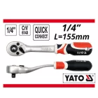 YATO YT-0730 Racsnis hajtószár 1/4" 155 mm 72T CrV