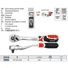 YATO YT-0731 Racsnis hajtószár 3/8" 200 mm 72T hajlított szár, lágy fogantyús CrV