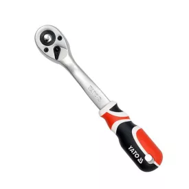   YATO YT-0732 Racsnis hajtószár 1/2" 255 mm 72T hajlított szár, lágy fogantyús CrV