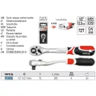 YATO YT-0732 Racsnis hajtószár 1/2" 255 mm 72T hajlított szár, lágy fogantyús CrV