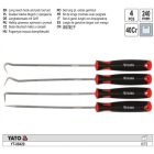YATO YT-08429 Tömítéskiszedő kampó készlet 4 részes 240 mm