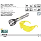 YATO YT-08588 Akkus UV zseblámpa + szemüveg
