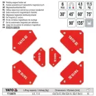 YATO YT-08679 Hegesztési munkadarabtartó mágnes készlet 6 részes