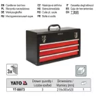 YATO YT-08873 Szerszámosláda fém 3 fiók