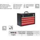 YATO YT-08874 Szerszámosláda fém 4 fiók
