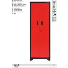 YATO YT-08931 Szerszámszekrény 2 ajtós 660 x 457 x 2000 mm