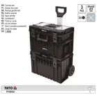 YATO YT-09161 Kerekes szerszámosláda rendszer 3 részes 585 x 425 x 810 mm