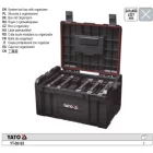 YATO YT-09163 Szerszámosláda + 5 db organiser 240 x 450 x 320 mm