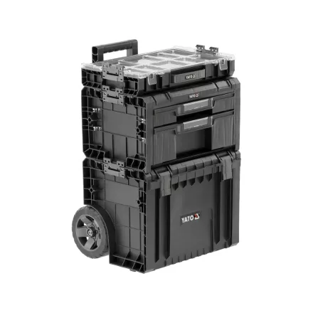 YATO YT-09173 Szerszámosláda szett kerekeken kihúzható fogantyúval 3db-os 685x450x380 mm