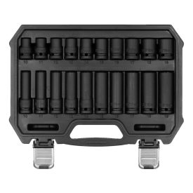   YATO YT-10256 Gépi dugókulcs készlet 10 - 19mm-ig rövid és hosszú dugókulcs fejekkel 1/2col