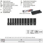 YATO YT-1054 Gépi hosszú dugókulcs készlet 11 részes 1/2" 10-24 mm CrMo