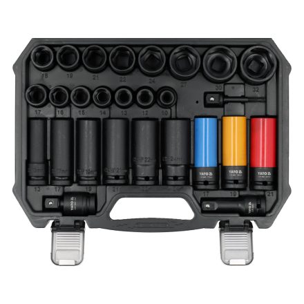 YATO YT-10558 1/2 col - os gépi ütvecsavarozó dugókulcs készlet 27 db os