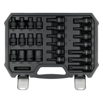 YATO YT-10572 Gépi torx és SPLine készlet 25 részes 1/2 col