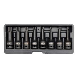   YATO YT-1065 Gépi hosszú bit dugókulcs készlet 8 részes Torx 1/2" T30-T80 CrMo