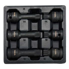   YATO YT-10652 Gépi bit dugókulcs készlet 6 részes Spline 1/2" M14-M18 CrMo