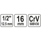YATO YT-12531 Gyertyakulcs 1/2" 16 mm / 64 mm CrV