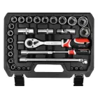 YATO YT-12660 Dugókulcs készlet 60 részes 1/2" 1/4" CrV