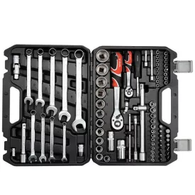   YATO YT-12691 Dugókulcs készlet 82 részes 1/4", 1/2" CrV