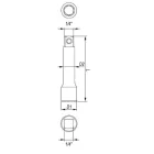 YATO YT-1431 Toldószár 1/4" 101,6 mm DIN3121 CrV