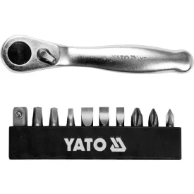   YATO YT-14390 Racsnis csavarbehajtó bit készlet 11 részes CrV