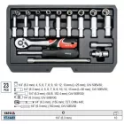 YATO YT-14451 Dugókulcs készlet 23 részes 1/4" 4-13 mm CrV