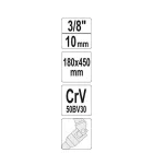 YATO YT-15292 T-alakú hajtókar csuklós 3/8" 450 mm CrV