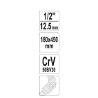 YATO YT-15293 T-alakú hajtókar csuklós 1/2" 450 mm CrV