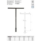 YATO YT-1571 T-kulcs 8 mm / 310 mm CrV