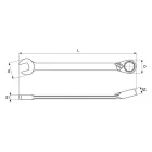 YATO YT-1659 Racsnis irányváltós csillag-villáskulcs 16 mm / 210 mm 72T CrV