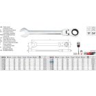 YATO YT-1684 Racsnis csuklós csillag-villáskulcs 18 mm / 235 mm 72T CrV