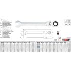 YATO YT-1685 Racsnis csuklós csillag-villáskulcs 19 mm / 245 mm 72T CrV