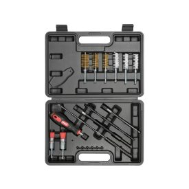   YATO YT-17623 Befecskendezőszelep tisztító készlet 19 részes 1/4" inox, műanyag, réz kefék