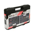 YATO YT-17623 Befecskendezőszelep tisztító készlet 19 részes 1/4" inox, műanyag, réz kefék