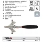 YATO YT-18960 Gérvágó olló állítható szögek 245 mm