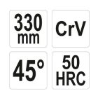 YATO YT-20401 Hosszúcsőrű fogó hajlított 45° 330 mm CrV