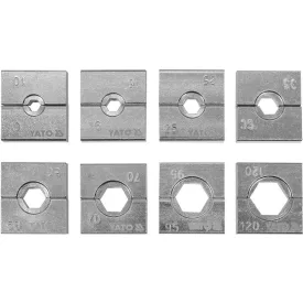   YATO YT-22863 Préspofa készlet 8 részes 10-120 mm az YT-22860 hidraulikus préshez