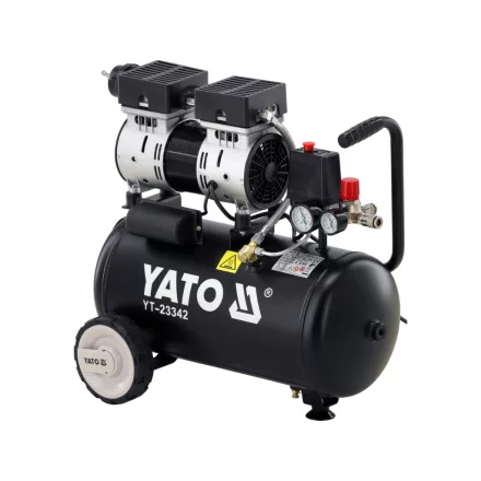 YATO YT-23342 Kompresszor 24L tartállyal csendes olajmentes