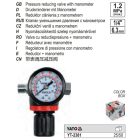 YATO YT-2381 Pneumatikus nyomáscsökkentő szelep nyomásmérővel 1/4"